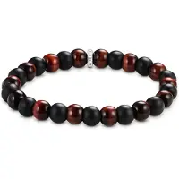 Thomas Sabo Armband Obsidian und rotes Tigerauge