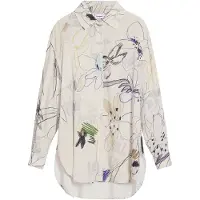 Desigual Hemd Newsarty 25WWCW14 Weiß Loose Fit