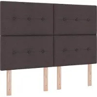 vidaXL Boxspringbett mit Kopfteil Dunkelbraun 140 x 190 cm Stoff