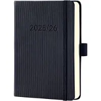 Sigel Wochenkalender Conceptum ca. A6 18 Monate Hardcover schwarz 2025/2026.