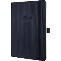 Sigel Wochenkalender Conceptum ca. A5 18 Monate Softcover schwarz 2025/2026.