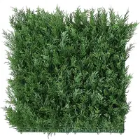 Wellhome Künstliches Vertikales Gartenheckenpaneel Für Innen-und Außendekoration Zeder In Grün 100x100cm