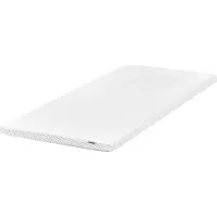 Beliani Matratzentopper Weiß Gelschaum 90 x 200 cm Polyester Bezug Komfort Schaumtopper