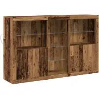 vidaXL LED-Sideboard Altholz 162 x 37 x 100 cm Holzwerkstoff