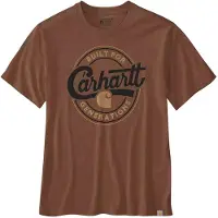 Carhartt T-Shirt Relaxed Lightweight Script Graphic Herren Red Duck Heather-S