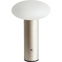 Beliani Kabellose Tischlampe Gold Metall Wiederaufladbar Akku Touch Funktion LED Dimmer Dimmfunktion USB Kabel Tischleuchte Modernes Design