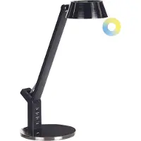 Beliani LED-Schreibtischlampe Messing Metall mit USB-Port Dimmbar Verstellbarer Schirm Helligkeitsregulierung Modern Büro Ausstattung Arbeitsleuchte