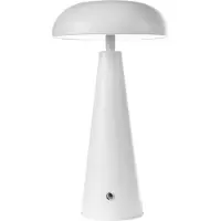 Beliani Kabellose Tischlampe Weiß Metall Kabellos Wiederaufladbar Akku Touch Funktion LED Dimmer Dimmfunktion USB Kabel Tischleuchte Modernes Design