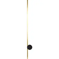 Beliani LED Wandlampe Gold Aluminium Schwarz Eisen Sockel 90 cm Licht Beleuchtung Schlafzimmer Wohnzimmer Modernes Design
