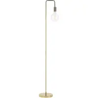 Beliani Stehlampe Gold 140 cm aus Metall Kabel mit Schalter Wohnzimmer Schlafzimmer Küche Flur Schlichtes, Modernes Design