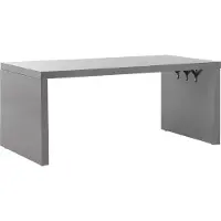 Beliani Esstisch Grau Beton 180 x 90 cm U-Form Outdoor&Indoor industriell Loft Stil Gartentisch Esszimmertisch Garten Esszimmer