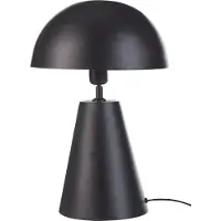 Beliani Tischlampe Schwarz Metall 48 cm Hoch Halbrunder Schirm Langes Kabel mit Schalter Modern Industrie Design Schlaf- u. Wohnzimmer Beleuchtung