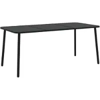 vidaXL Gartentisch Anthrazit 165x80x71 cm Stahl