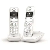 Gigaset AS690 Duo, Analoges/DECT-Telefon, Kabelloses Mobilteil, 100 Eintragungen, Weiß