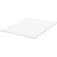 Beliani Matratzentopper Weiß PolyurethanSchaum 140 x 200 cm Polyester Bezug Komfort Schaumtopper