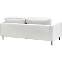 Beliani Sofa Set Cremeweiß Stoff 3-Sitzer Sofa und Sessel mit Schwarzem Metallgestell Sitzkissen Klassisch Industrie Design Wohnzimmer-Set Sitzgruppe