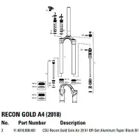 RockShox Gold Recon Solo Air 51os Federgabel