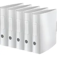Leitz Ordner Active Style, DIN A4, Rückenbreite 82 mm, 5 Stück, arktik weiß