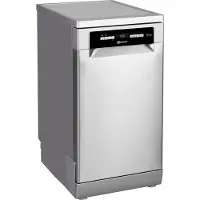 Bauknecht BK6FB10BS7A0X, Freistehend, Single (45 cm breit), Edelstahl, Schwarz, Tasten, 1,3 m