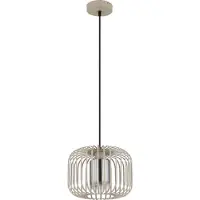 Globo 1-flammige Pendelleuchte Alfred sandbraun Ø 28cm