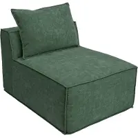 Mendler L-Sofa MCW-O54, Lounge-Couch mit Ottomane, erweiterbar modular rechts/links, Stoff/Textil 63x270x190cm grün