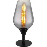 Globo Lavus E27 Tischleuchte 40W Schwarz Matt, Metall Ø15cm 15552T3
