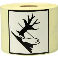 Transpak Etiketten Masse 100x100mm Papier Aufdruck Umweltgefährliche Stoffe