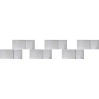 Beliani Auflagen 6er Set Hellgrau Stoff 106x50x5 cm mit Befestigungsbändern UV-Beständig Moderne Sitzauflage für Niederlehner Gartenstuhl
