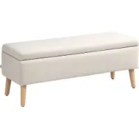 HOMCOM Sitzbank in Beige 110L x 39B x 45H cm | Gr.: onesize