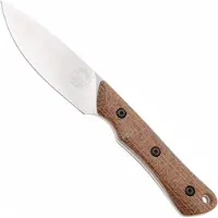 White River Knives Brave WRSS-BRV-BNA Stonewashed Magnacut, Natural Burlap Micarta, Jagdmesser, Smith and Sons Design
