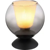 Globo Lighting Tischleuchte Metall schwarz matt, 1x E27