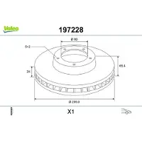Valeo 1x Bremsscheibe [Hersteller-Nr. 197246] für Seat, VW, Audi, Skoda