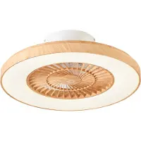 QAZQA Deckenventilator Holzoptik mit Sterneffekt 60cm inkl. LED Dimmbar mit Fernbedienung - Climo
