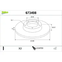 Valeo Bremsscheibe COATED 673498