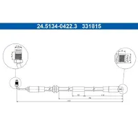 Ate Bremsschlauch 24513404223 für VAG