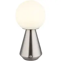 Globo LED Tischleuchte, silber, Touch, Dimmbar, H 23,5 cm