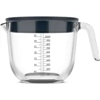 Mepal Messbecher Chef It Glas 1000 ml mit Deckel - navy