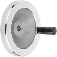 Kipp Scheibenhandrad D1=100 Passbohrung Nut D2=12H7 Aluminium