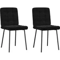 vidaXL Esszimmerstühle 2 Stk. Schwarz Samt