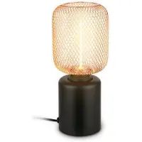 Briloner Nachttischlampe Rist, schwarz, für Wohn- / Esszimmer, Metall, Modern, Tischlampe