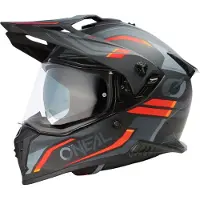 O'Neal A-SRS Spike Matt Schwarz Grau Rot Adventure Integralhelm Größe L
