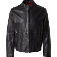 HUGO Lederjacke Lokis-3 50540984 Schwarz Slim Fit