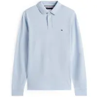 Tommy Hilfiger Herren Poloshirt Langarm Regular Fit mit Knopfleiste, Blau (Breez