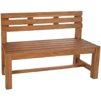 CLP Teakbank Augusta Gartenbank mit Rückenlehne wetterfest stabil massiv teak Größe 150 cm