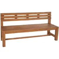 CLP Teakbank Augusta Gartenbank mit Rückenlehne wetterfest stabil massiv teak Größe 220 cm