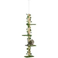 PawHut Kratzbaum, Katzenkratzbaum Deckenhoch, 202-242 cm, Höhenverstellbar