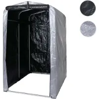 Mendler Fahrradgarage HWC-N61, Foliengarage Aufbewahrungsgarage Garagenzelt, Alu UV-Schutz wasserfest, 201x121x201cm silber