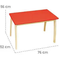 Roba Kindertisch Junior 56 x 76 x 52 cm Holz natur/orange