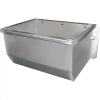 Sonstiges Edelstahl Trogtränke 50cm, Ablauf 2", mit Schwimmerventil
