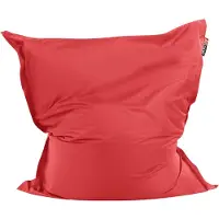 Beliani Bezug für großen Sitzsack Rot Nylon 140 x180 cm Moderne Sitzsackhülle mit Reißverschluss Riesensitzsack Ersatzbezug für Innen und Außen